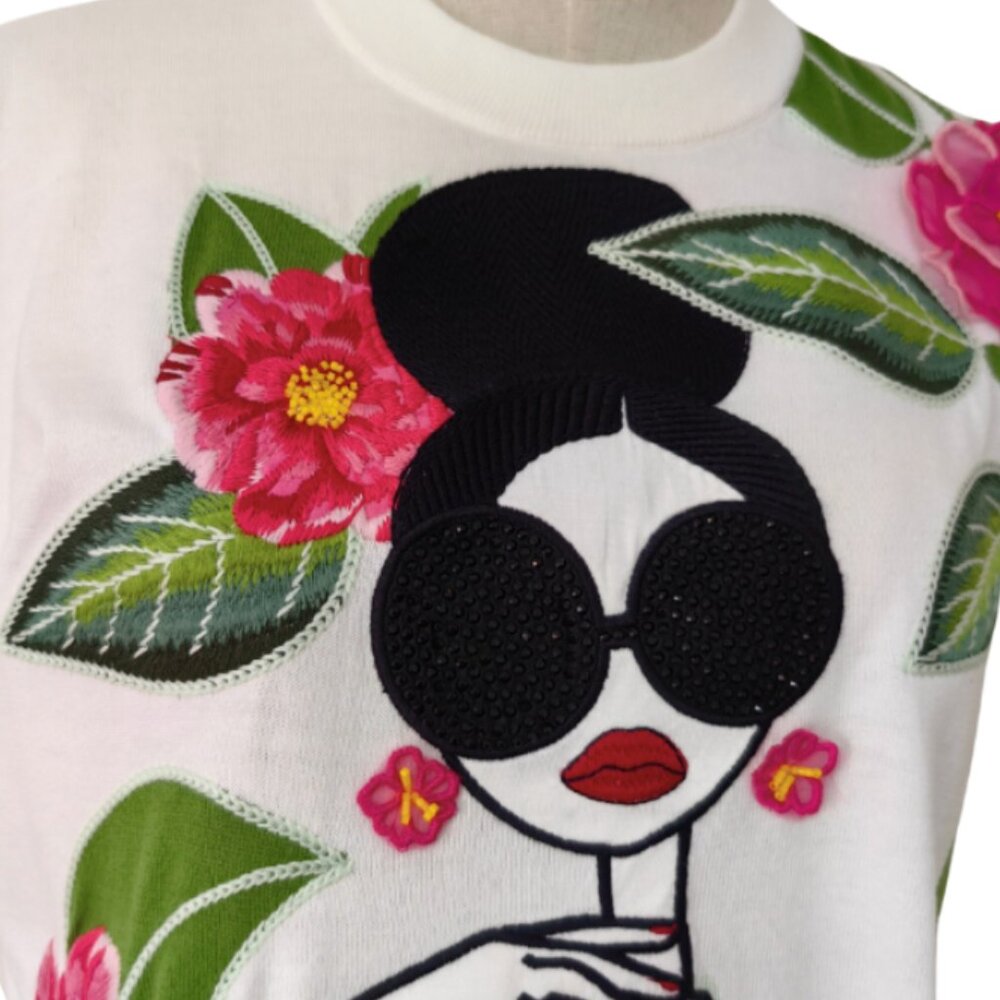 Alice + Olivia Gleeson Floral Sweater - Picture 6 of 7